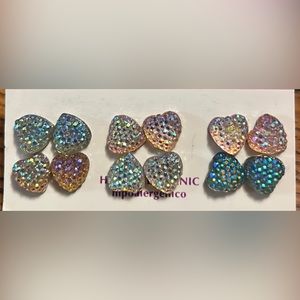 Cute glittery earrings. Hypoallergenic. Never worn. New.